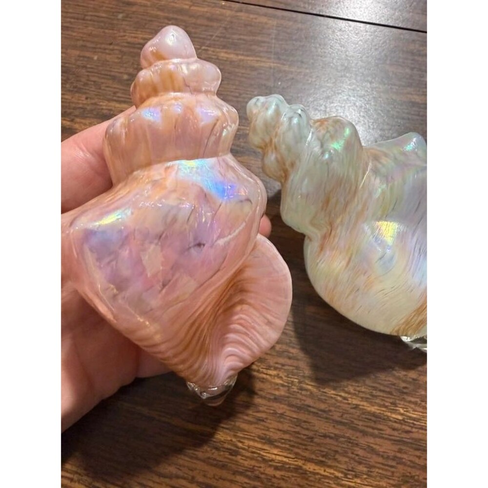 Iridescent Glass Conch Shells - Picture 5 of 6